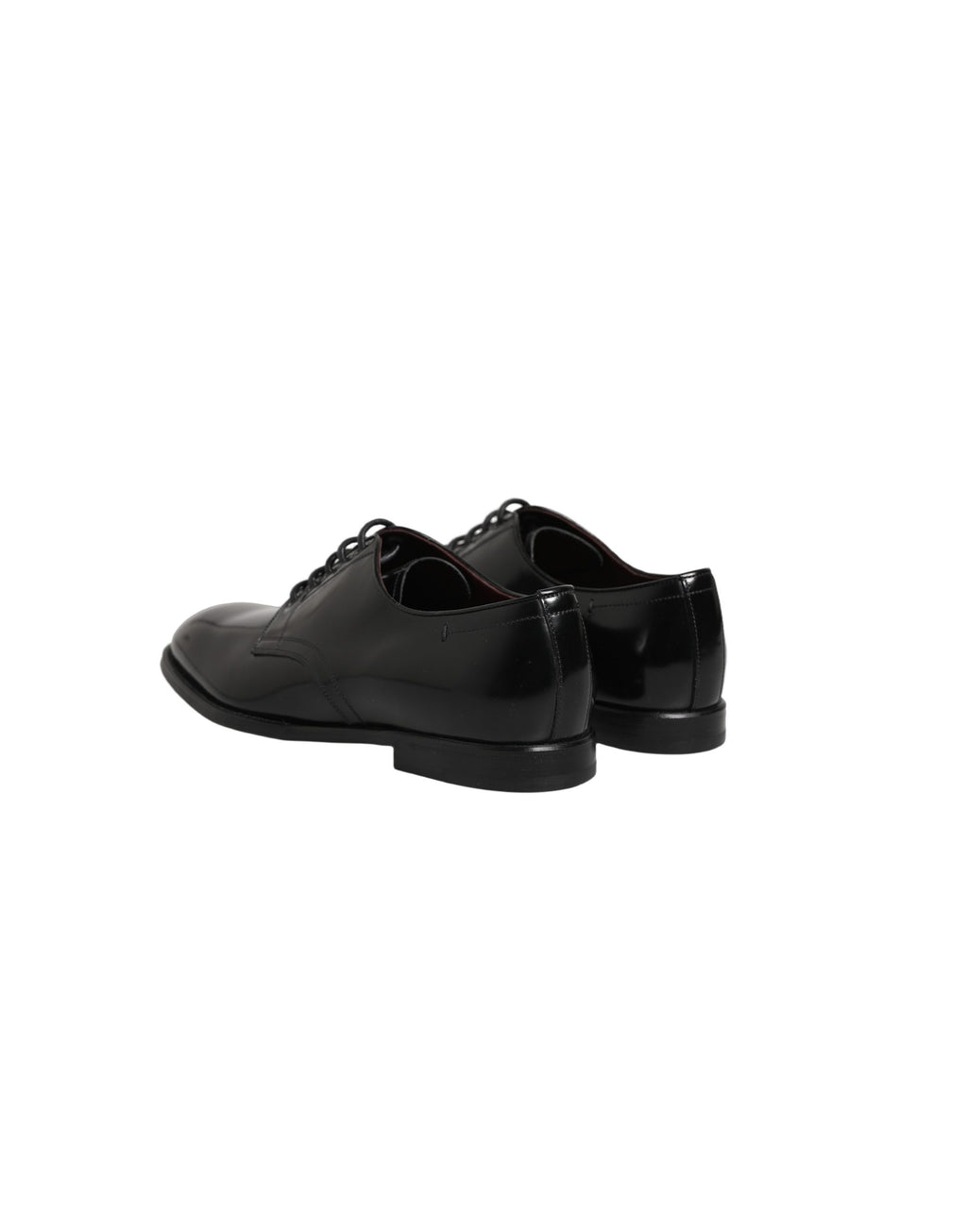 Dolce & Gabbana Black Calfskin Leather Derby Men Dress Shoes