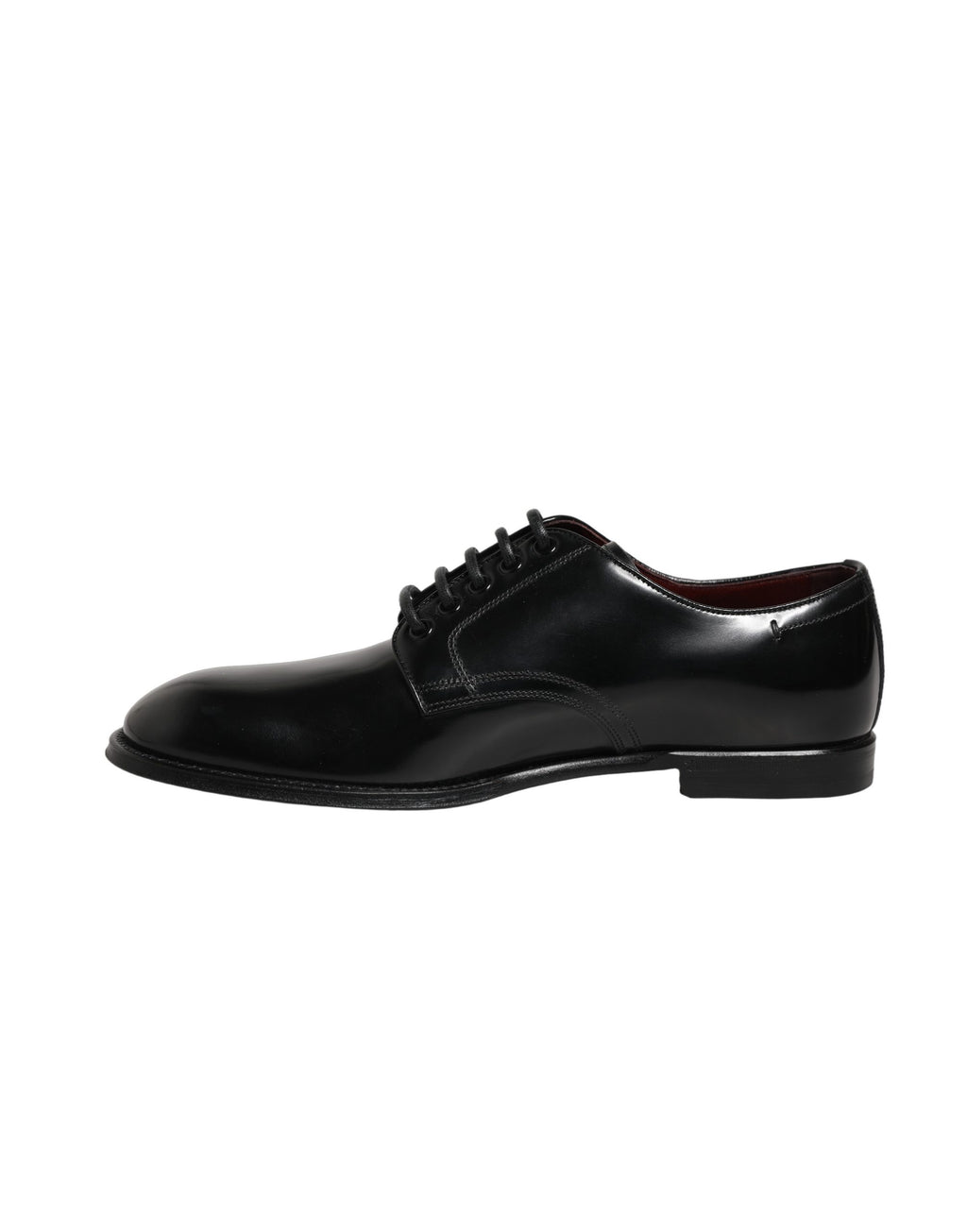 Dolce & Gabbana Black Calfskin Leather Derby Men Dress Shoes