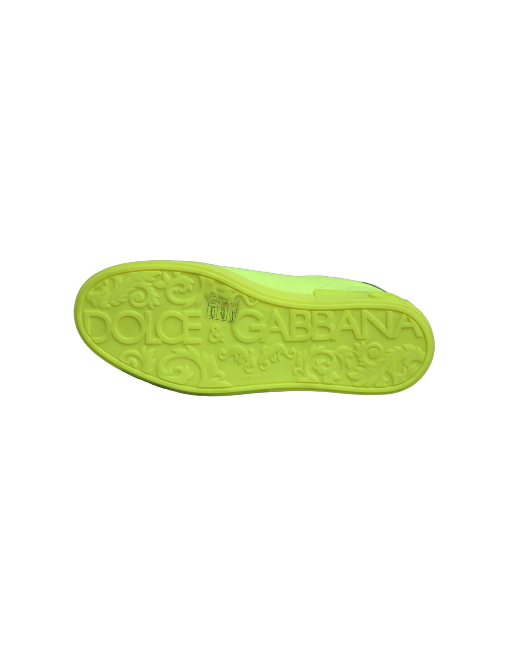 Dolce & Gabbana Green Logo Tape Low Top Portofino Sneakers Shoes