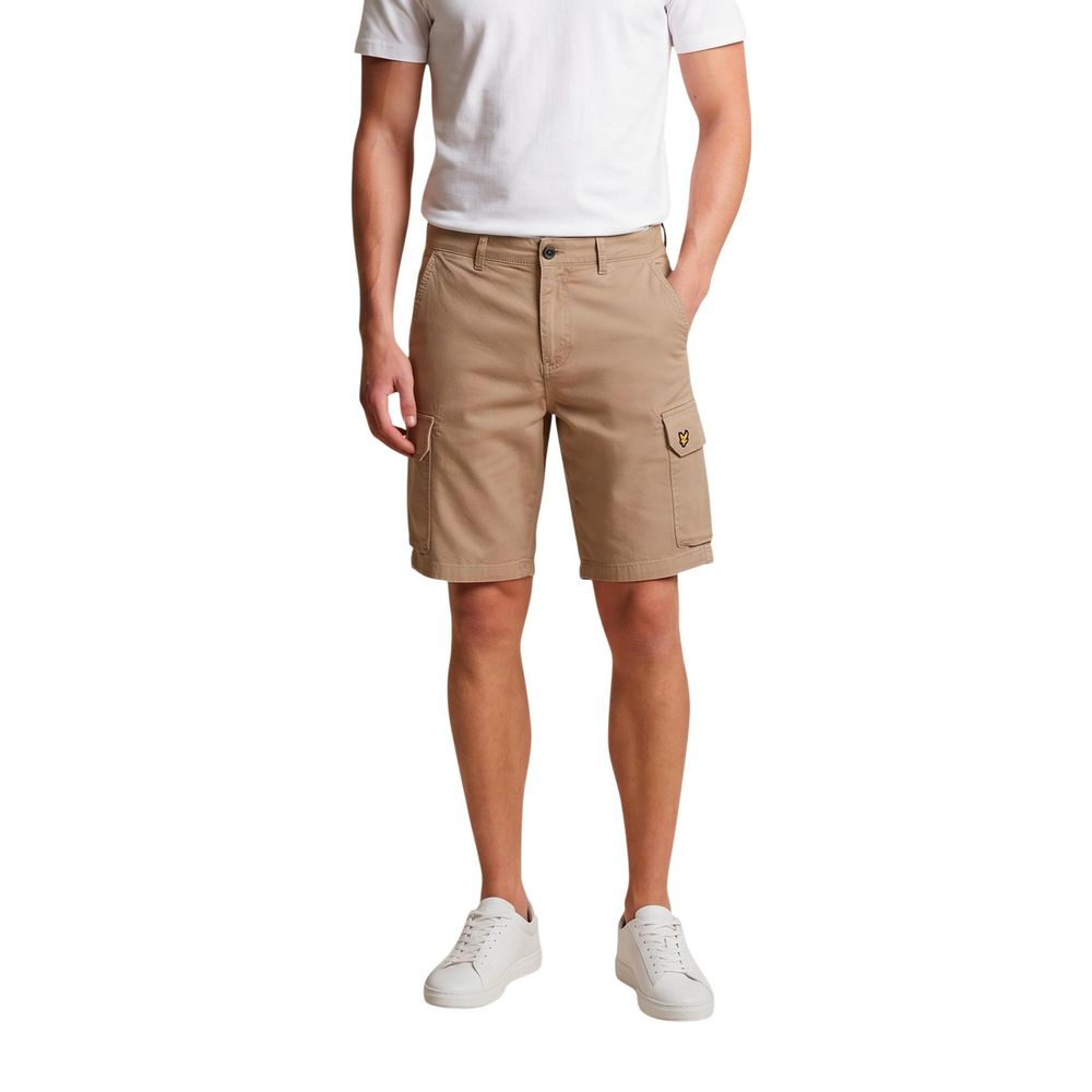 Lyle & Scott Beige Cotton Bermuda Shorts