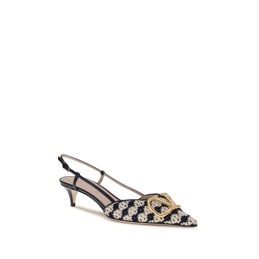 Valentino Garavani Multicolor Goatskin Mid Heel Pumps