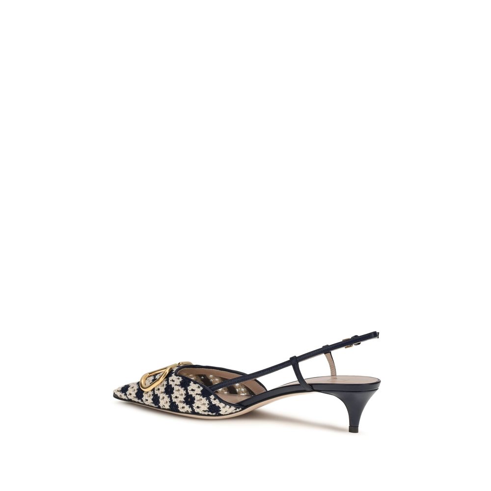 Valentino Garavani Multicolor Goatskin Mid Heel Pumps