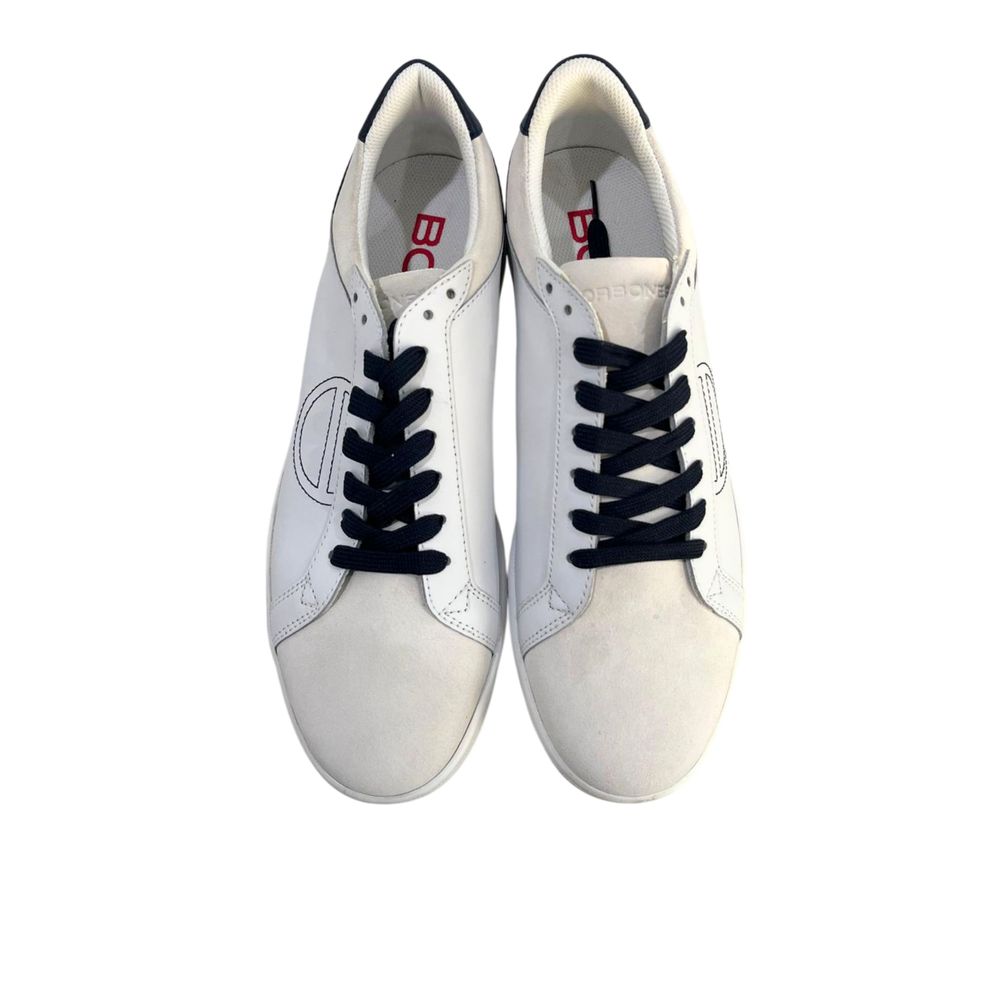 Borbonese White Leather Men Sneaker