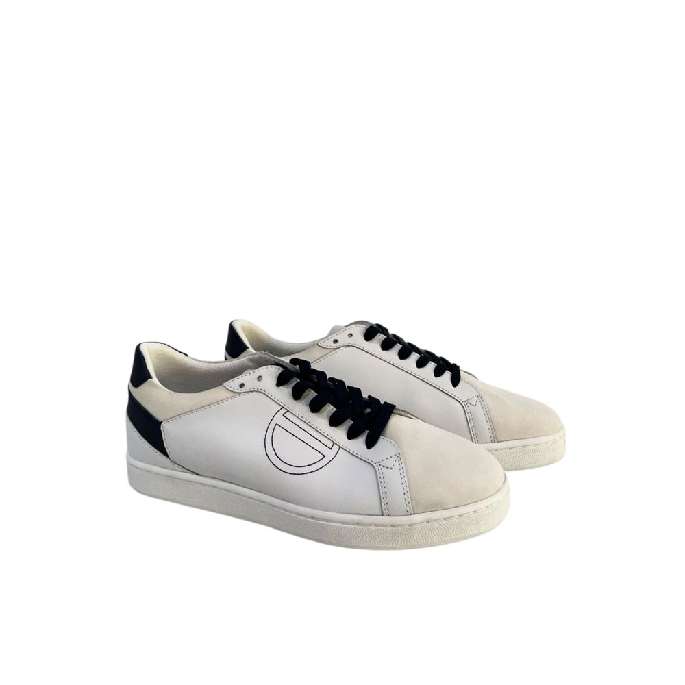 Borbonese White Leather Men Sneaker
