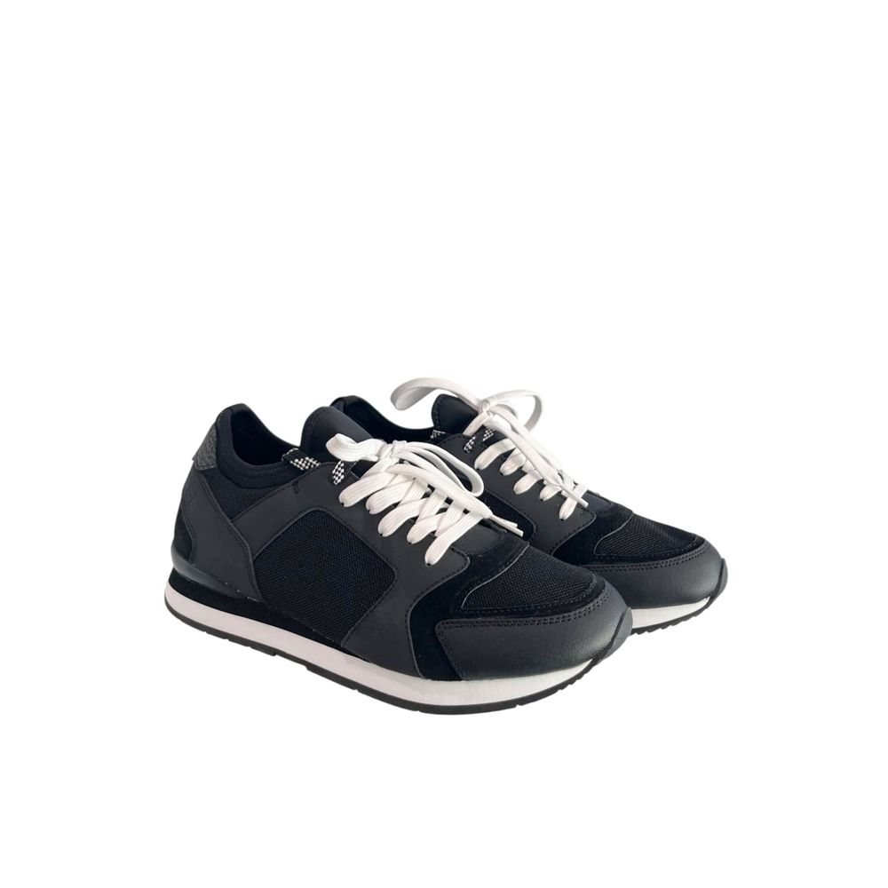 Borbonese Black Leather Men Sneaker