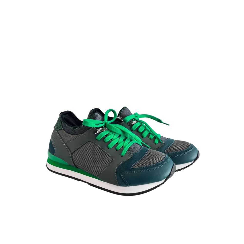 Borbonese Green Rubber Men Sneaker