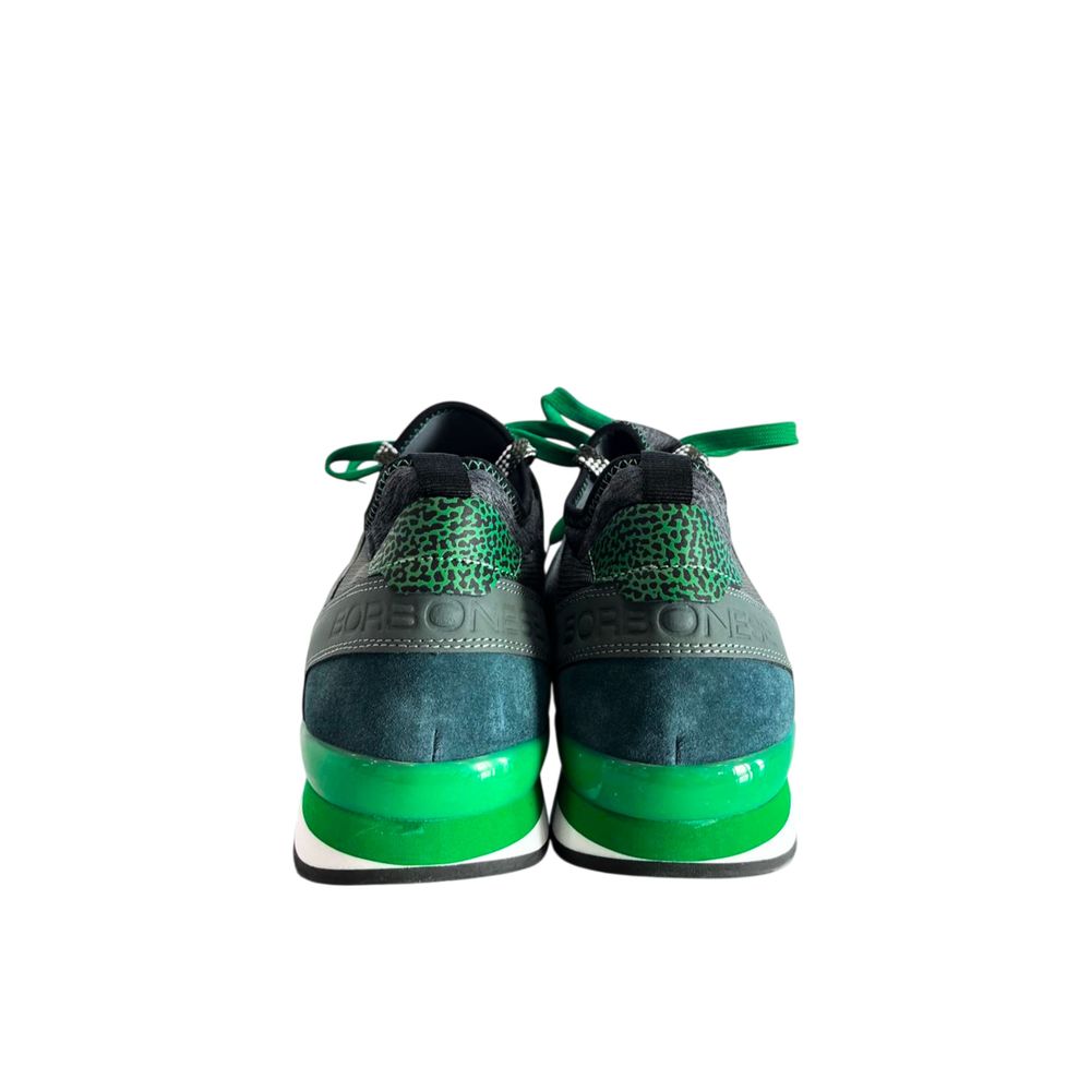 Borbonese Green Rubber Men Sneaker