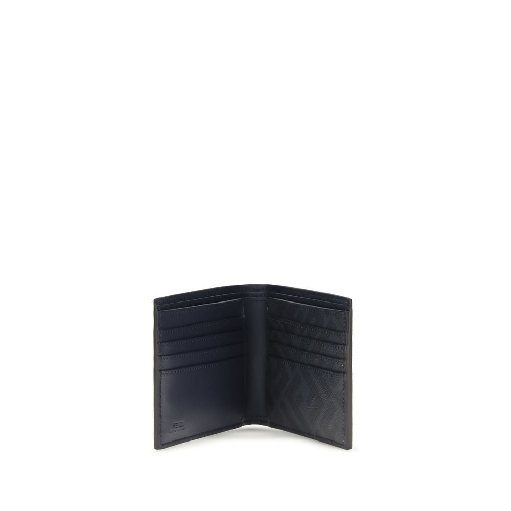 Fendi Blue Calf Leather Bos Taurus Wallet