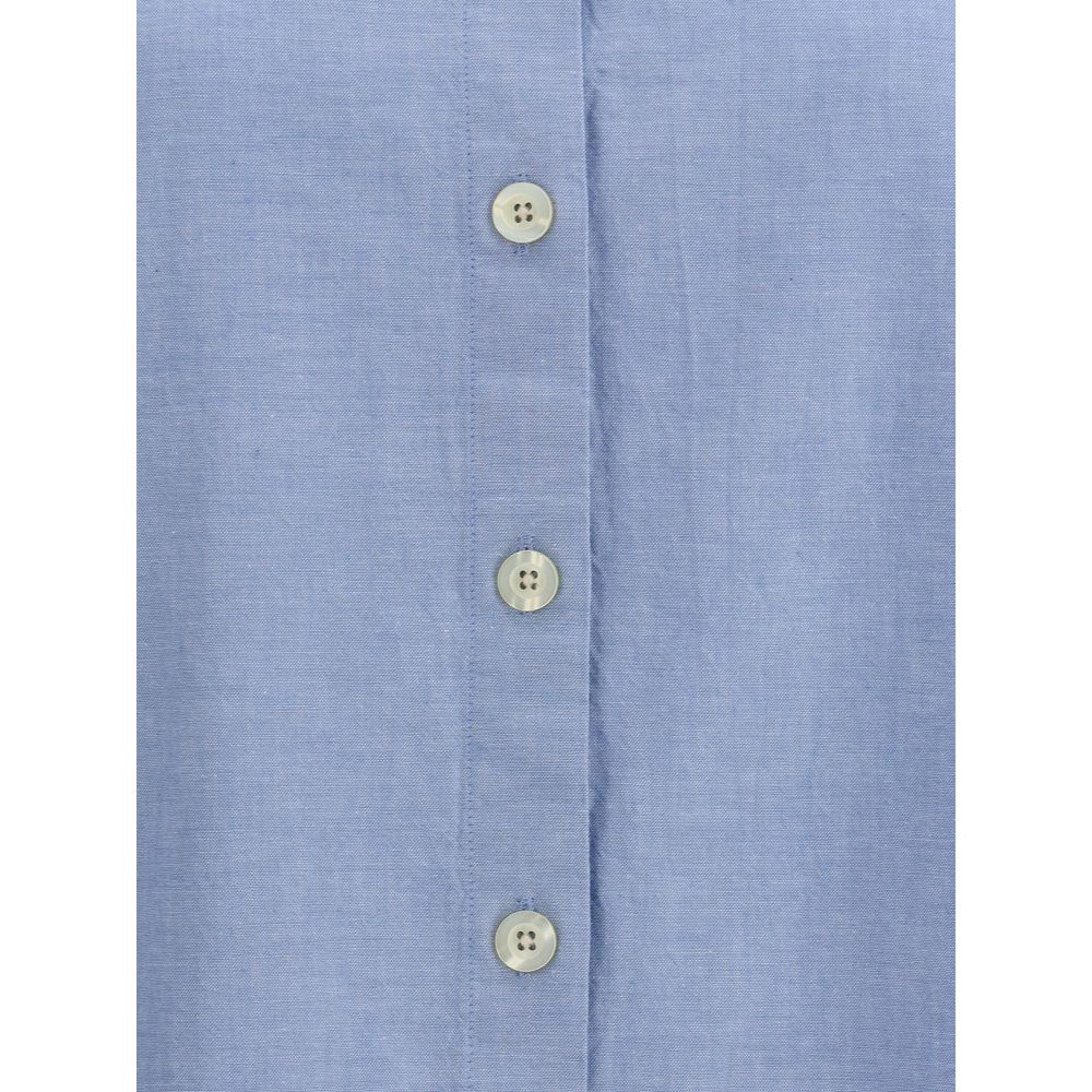 Deperlu Blue Cotton Shirt