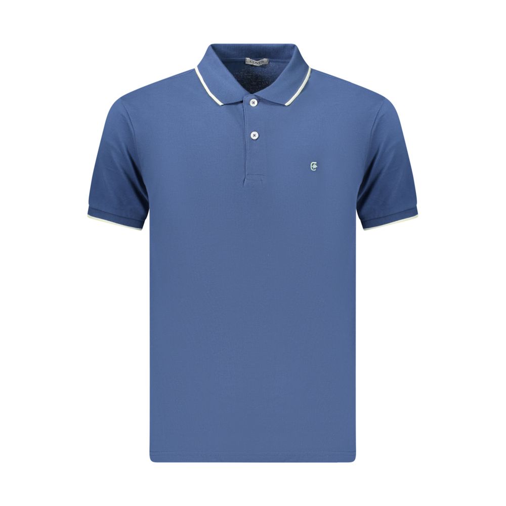 Coveri Moving Blue Cotton Men's Polo Shirt