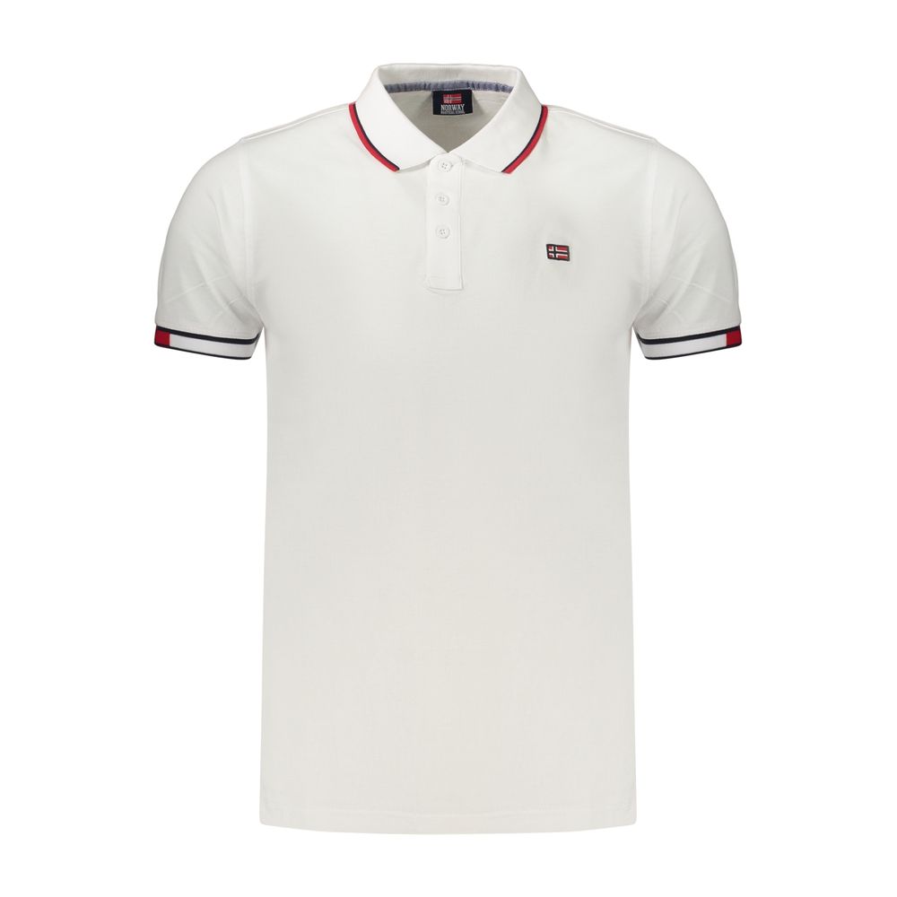 Norway 1963 White Cotton Men's Polo Shirt