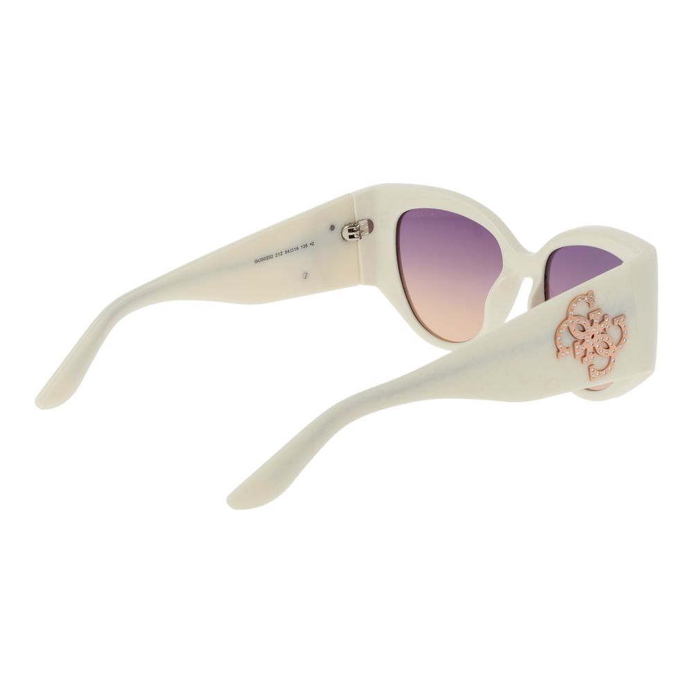 Guess White Plastic Sunglasses
