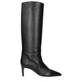 Paris Texas Black Leather Ankle Boots