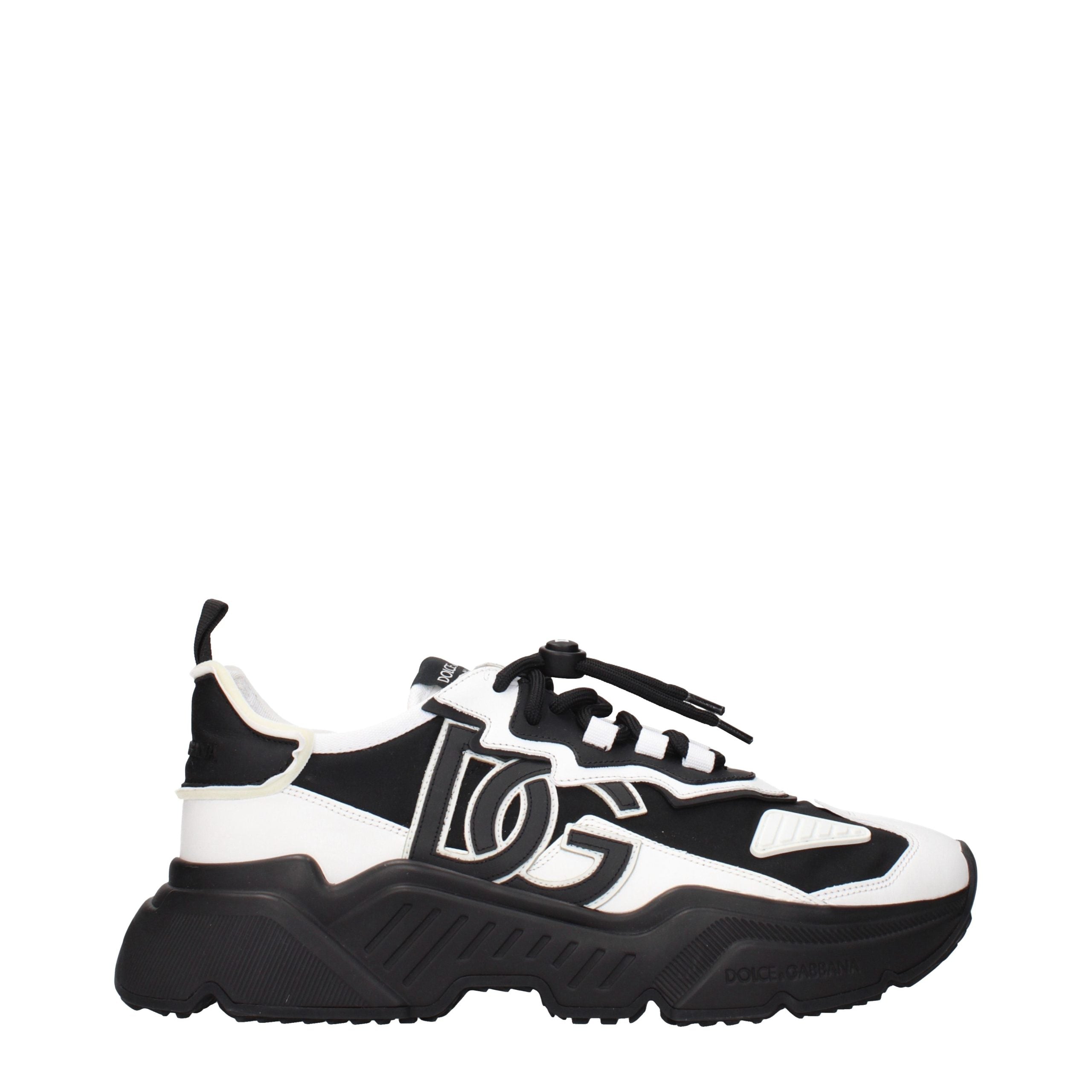 Dolce & Gabbana White Leather Chunky Sneakers