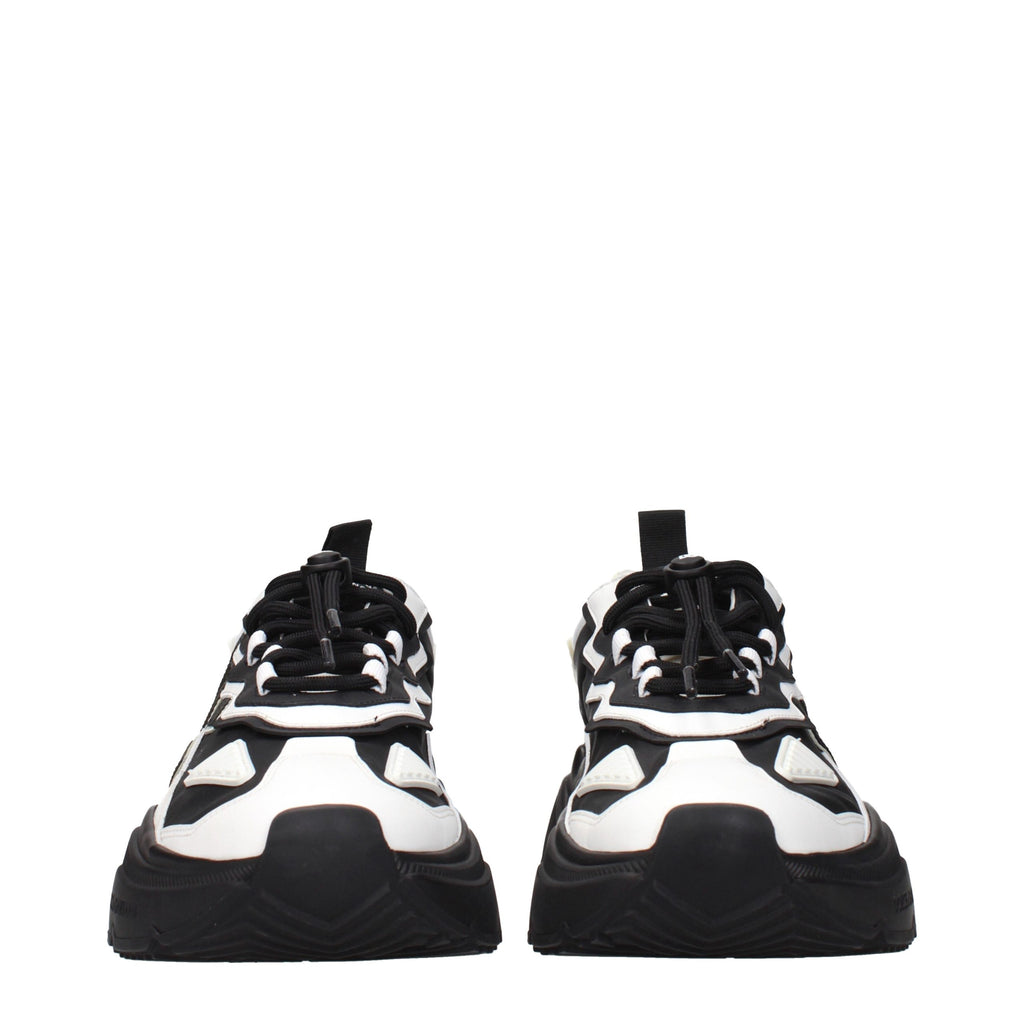 Dolce & Gabbana White Leather Chunky Sneakers