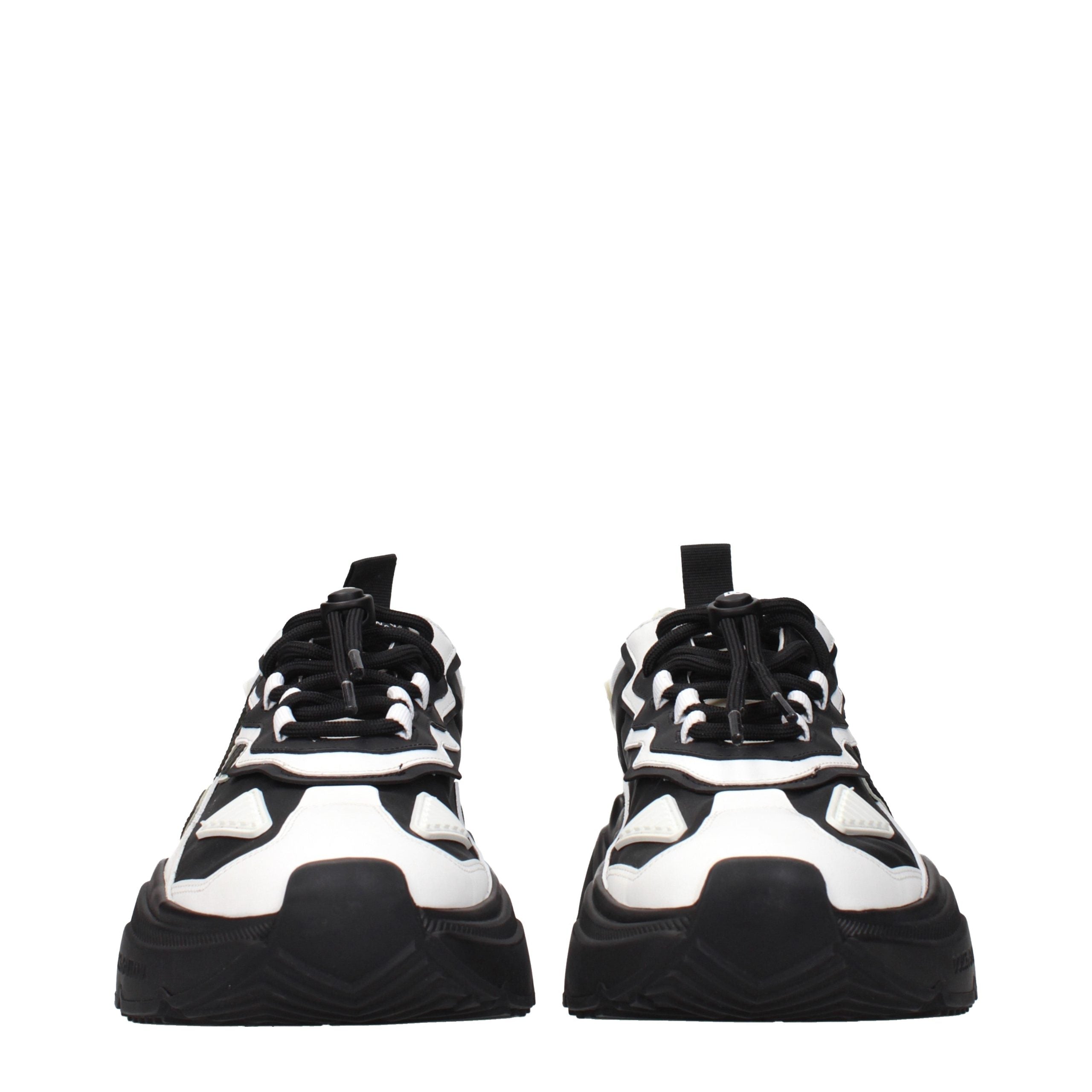 Dolce & Gabbana White Leather Chunky Sneakers