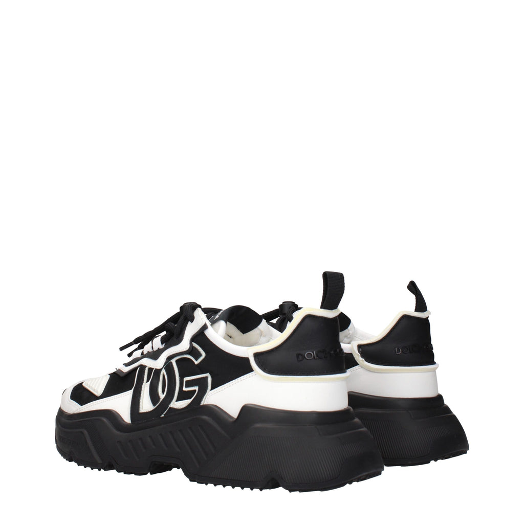 Dolce & Gabbana White Leather Chunky Sneakers