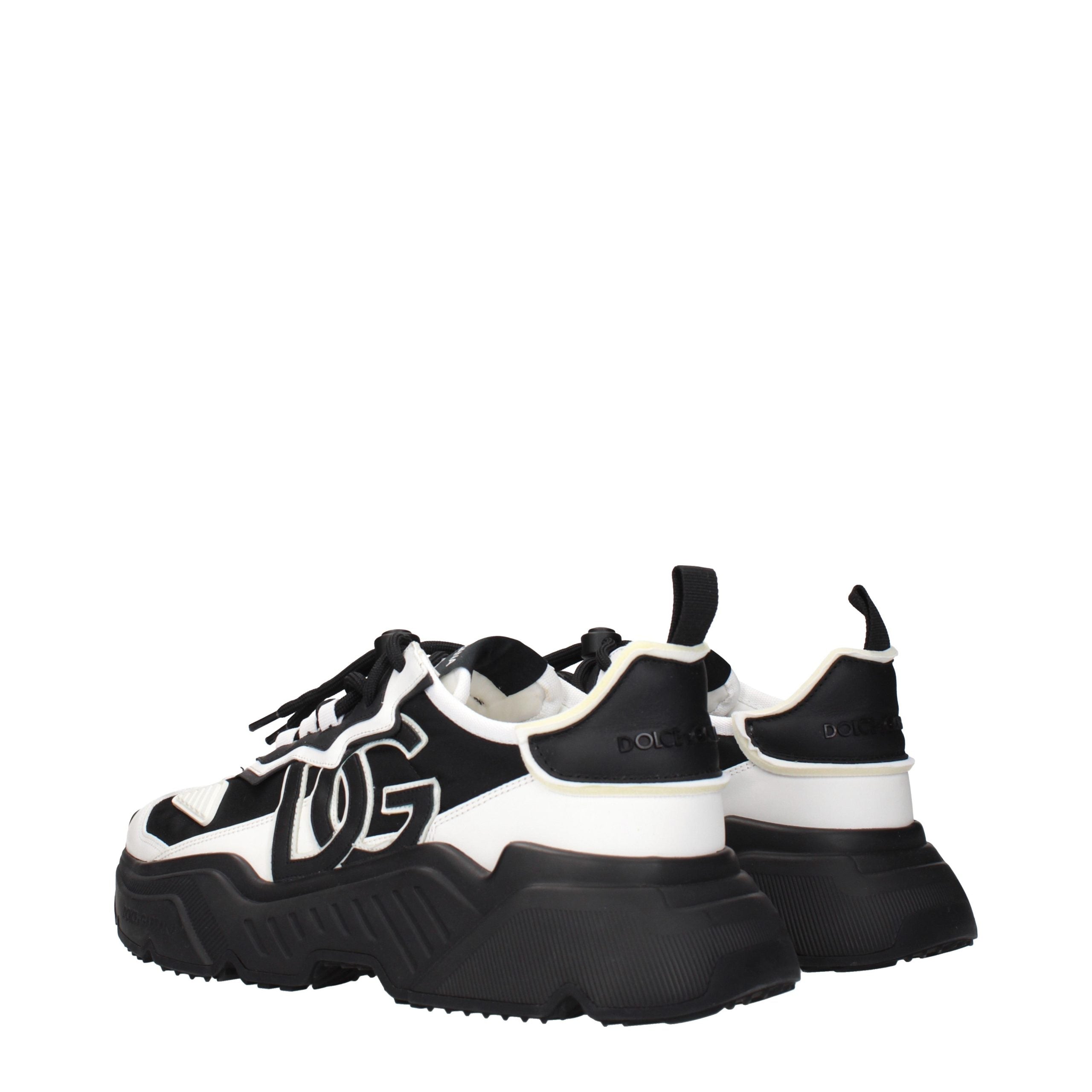 Dolce & Gabbana White Leather Chunky Sneakers