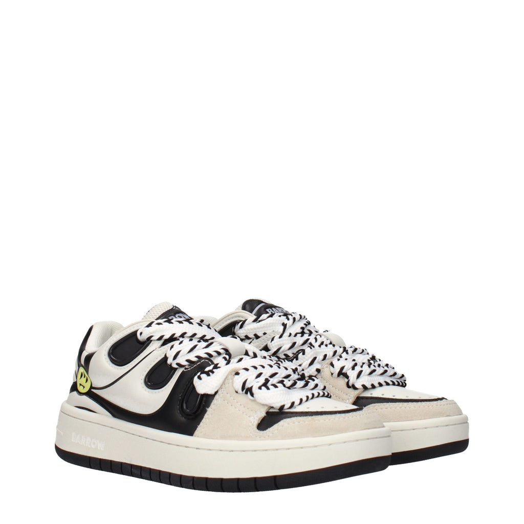 Barrow Beige Leather Sneakers