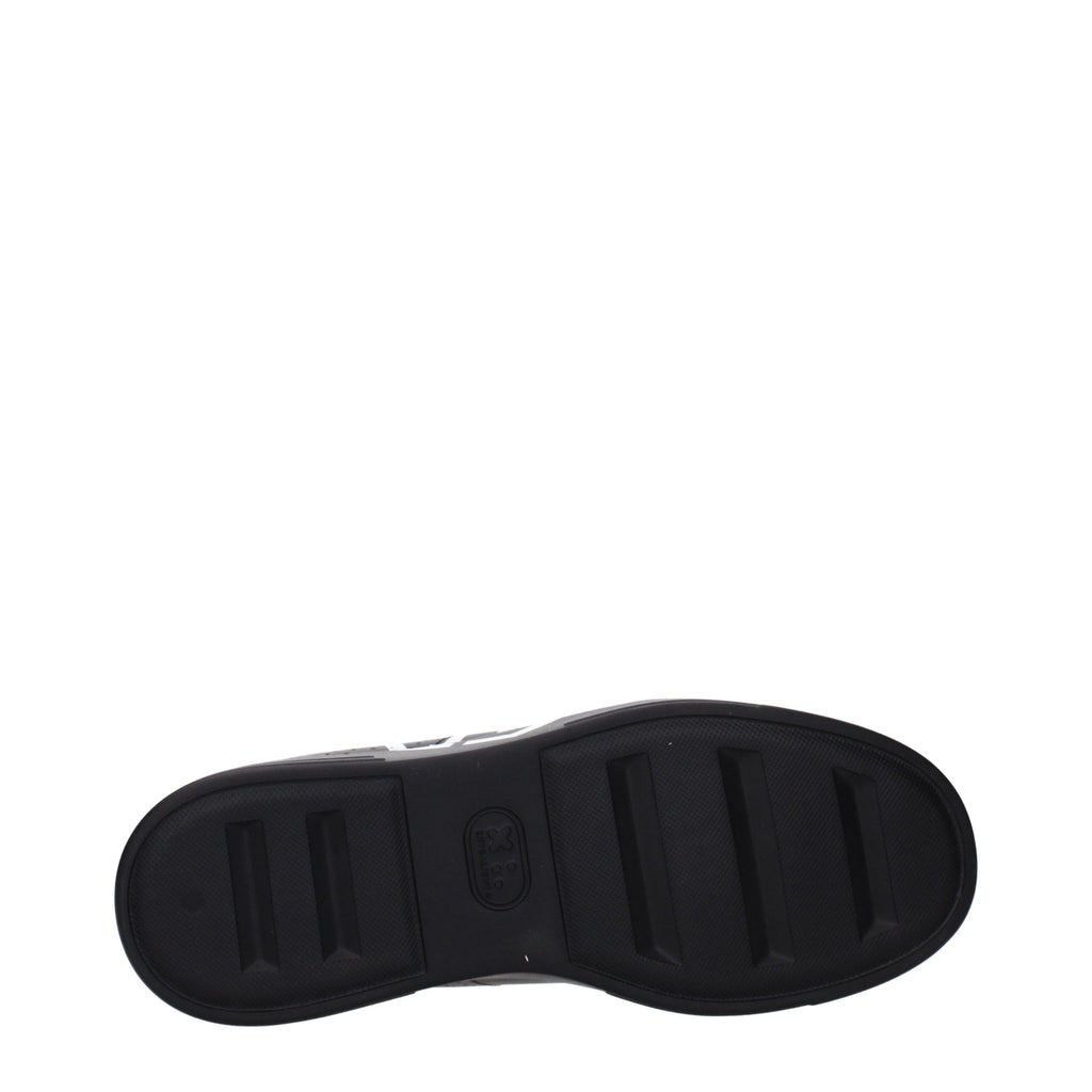 Philipp Plein Black Leather Low Top Sneakers