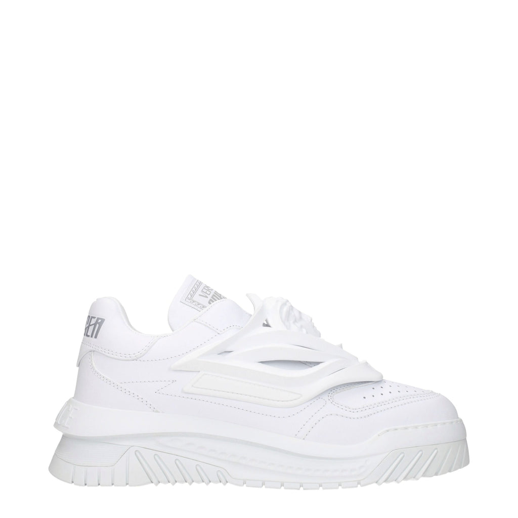 Versace White Leather Sneakers