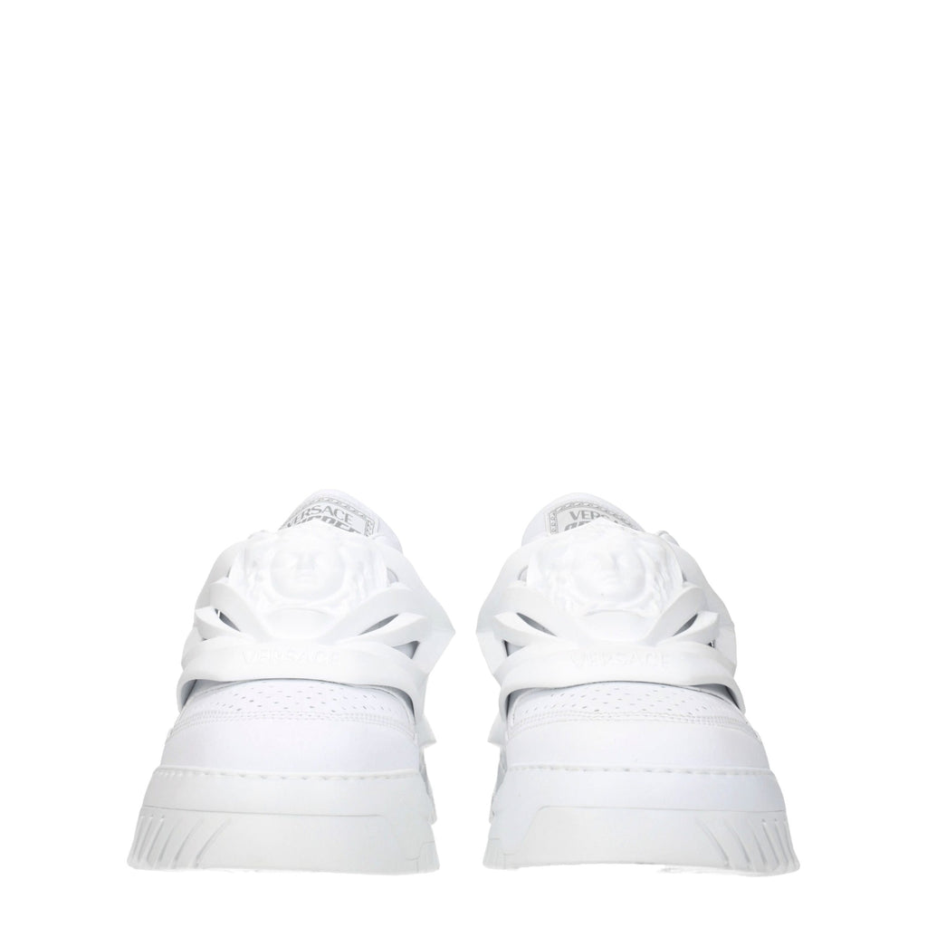 Versace White Leather Sneakers