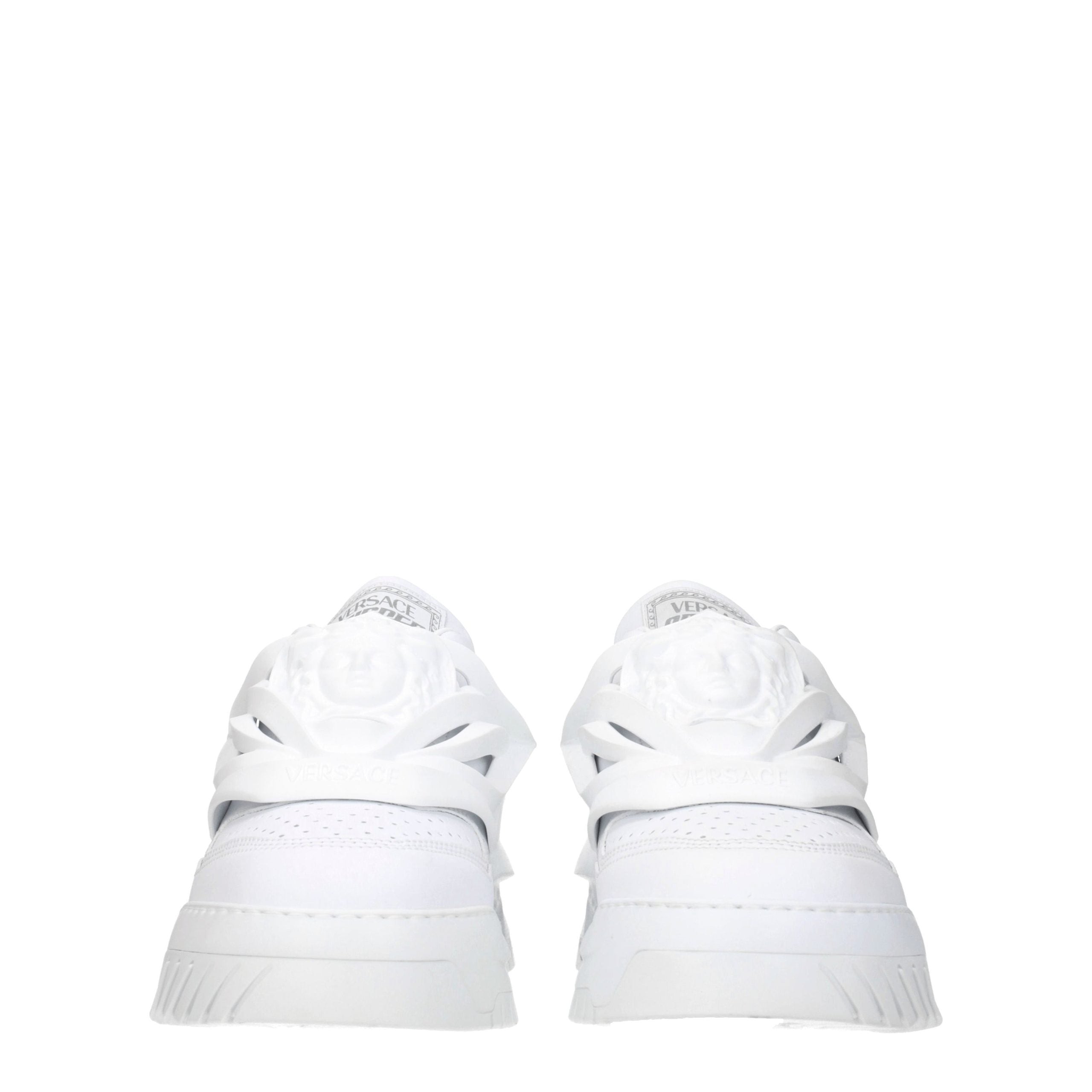 Versace White Leather Sneakers