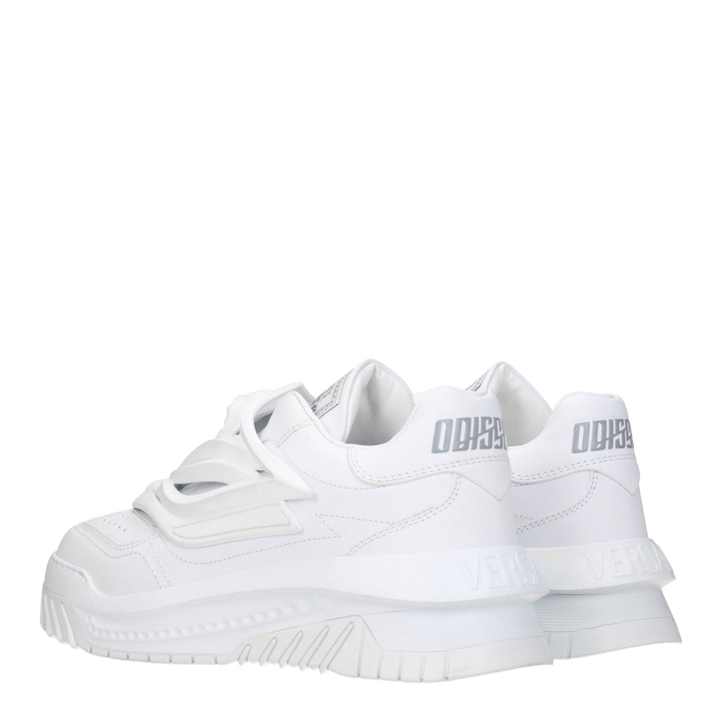 Versace White Leather Sneakers