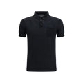 Aragona Cashmere Black Cotton Polo Shirt
