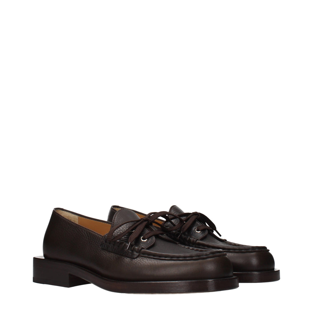 Jacquemus Brown Leather Slip-On Loafers