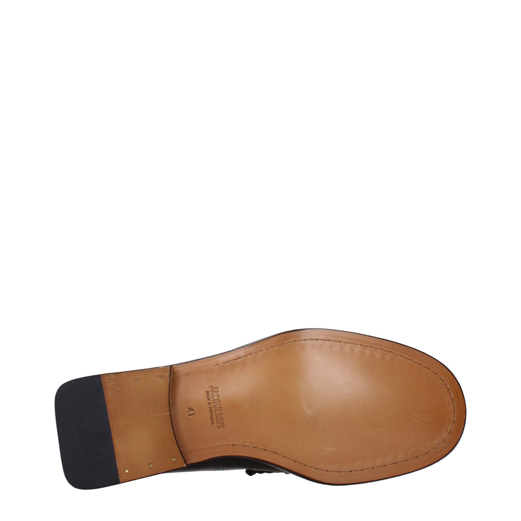 Jacquemus Brown Leather Slip-On Loafers