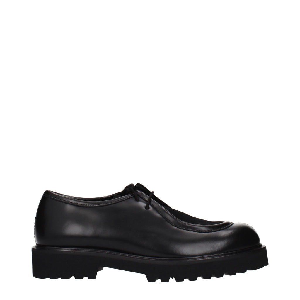 Max Mara Black Leather Oxfords And Derbies