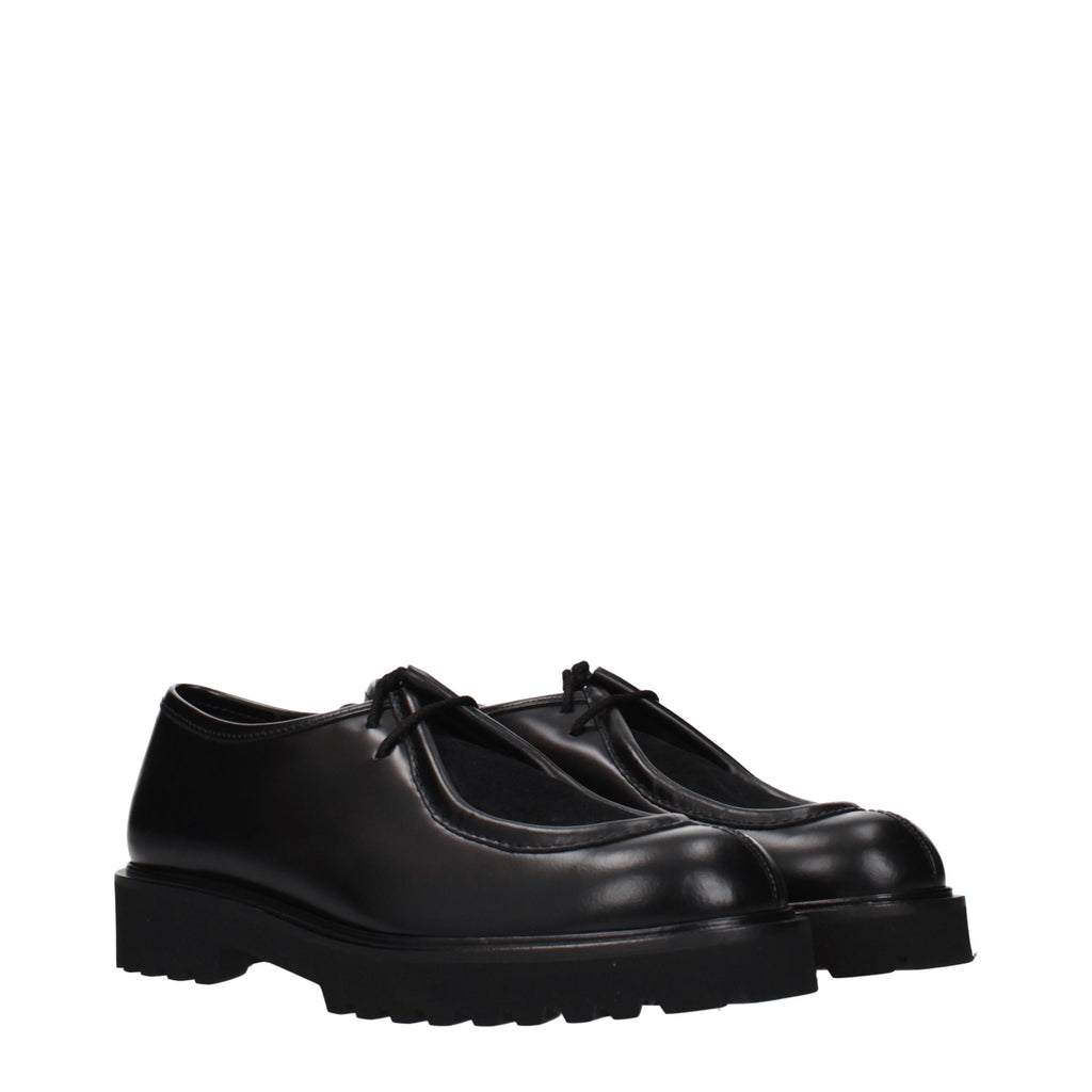 Max Mara Black Leather Oxfords And Derbies