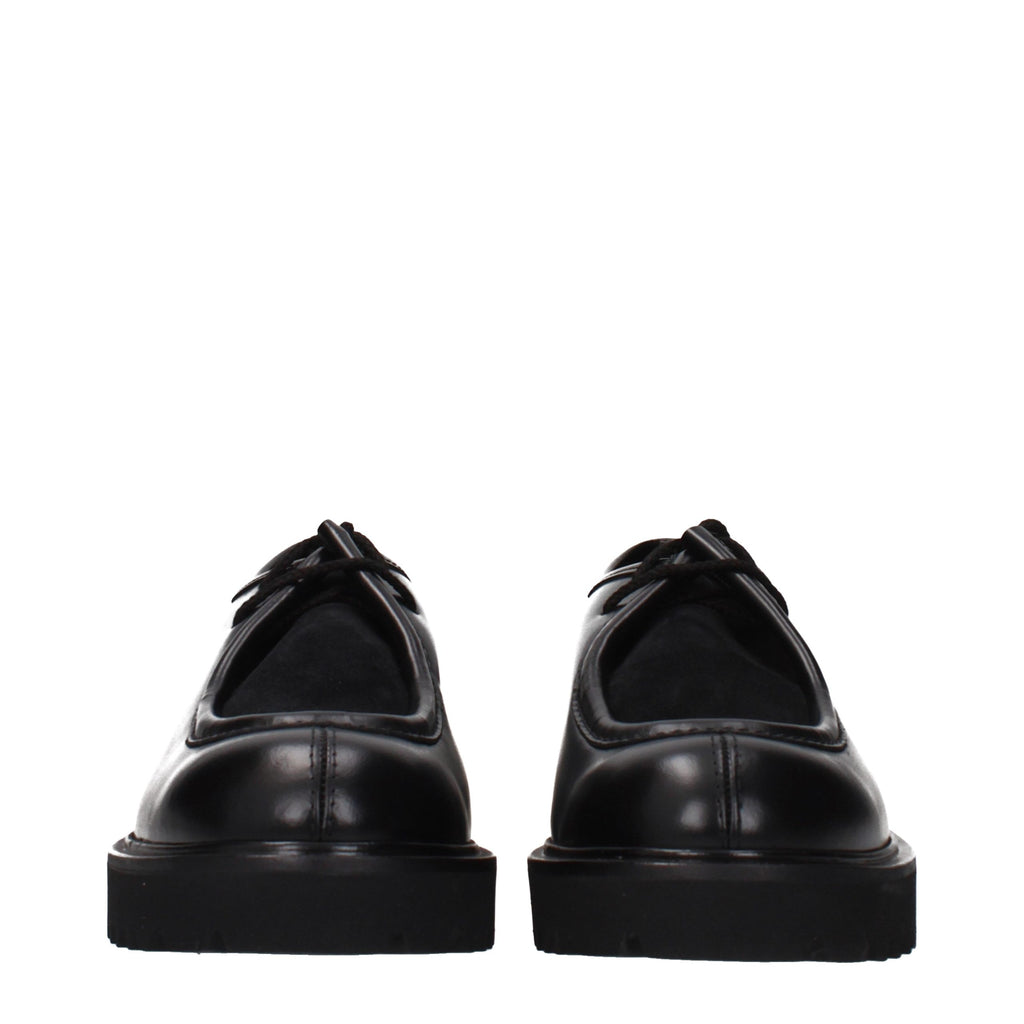 Max Mara Black Leather Oxfords And Derbies