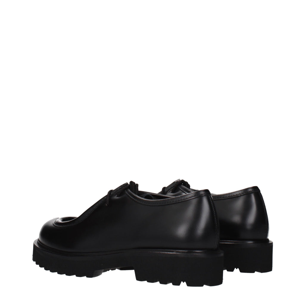 Max Mara Black Leather Oxfords And Derbies