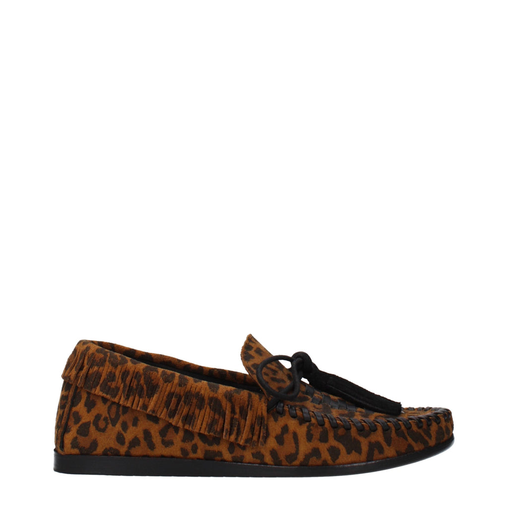 Isabel Marant Brown Leather Slip-On Loafers