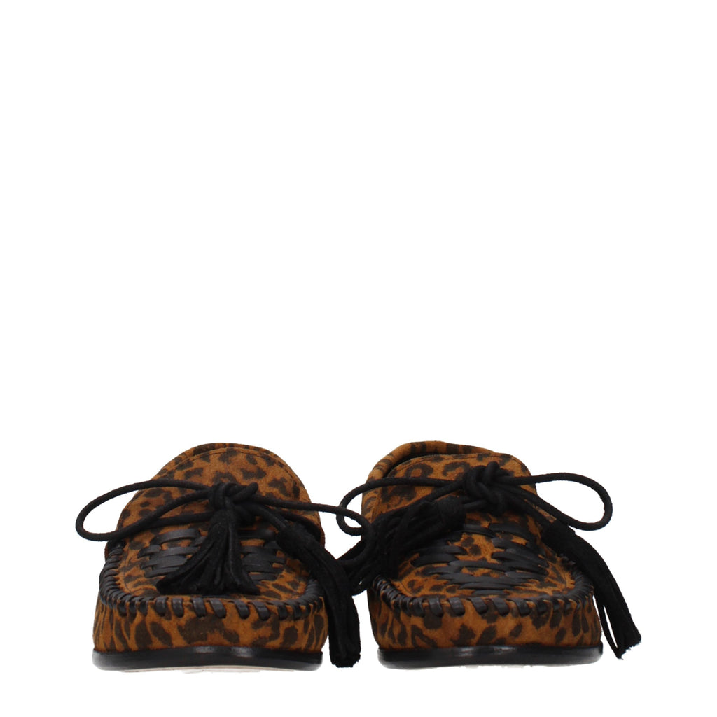 Isabel Marant Brown Leather Slip-On Loafers