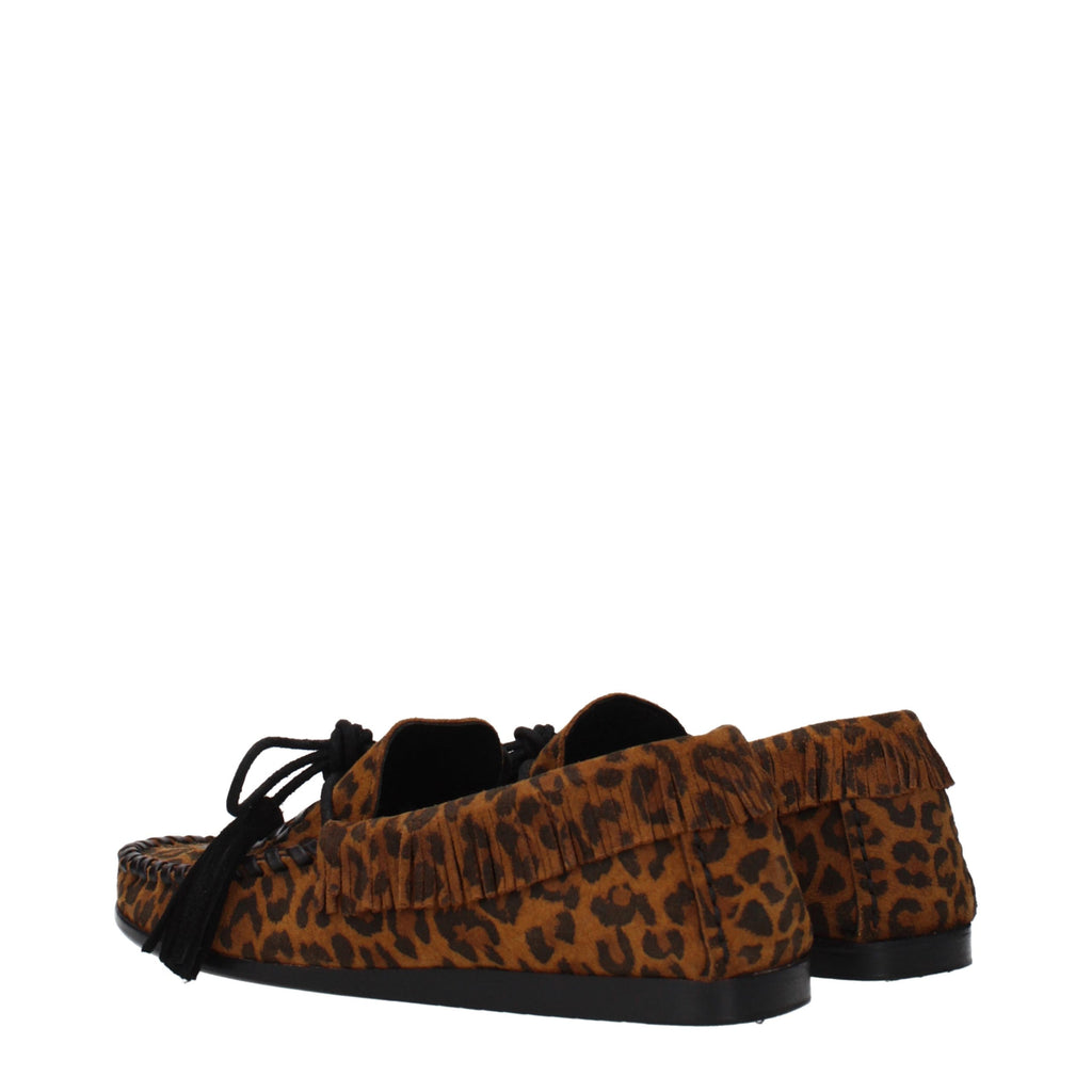Isabel Marant Brown Leather Slip-On Loafers