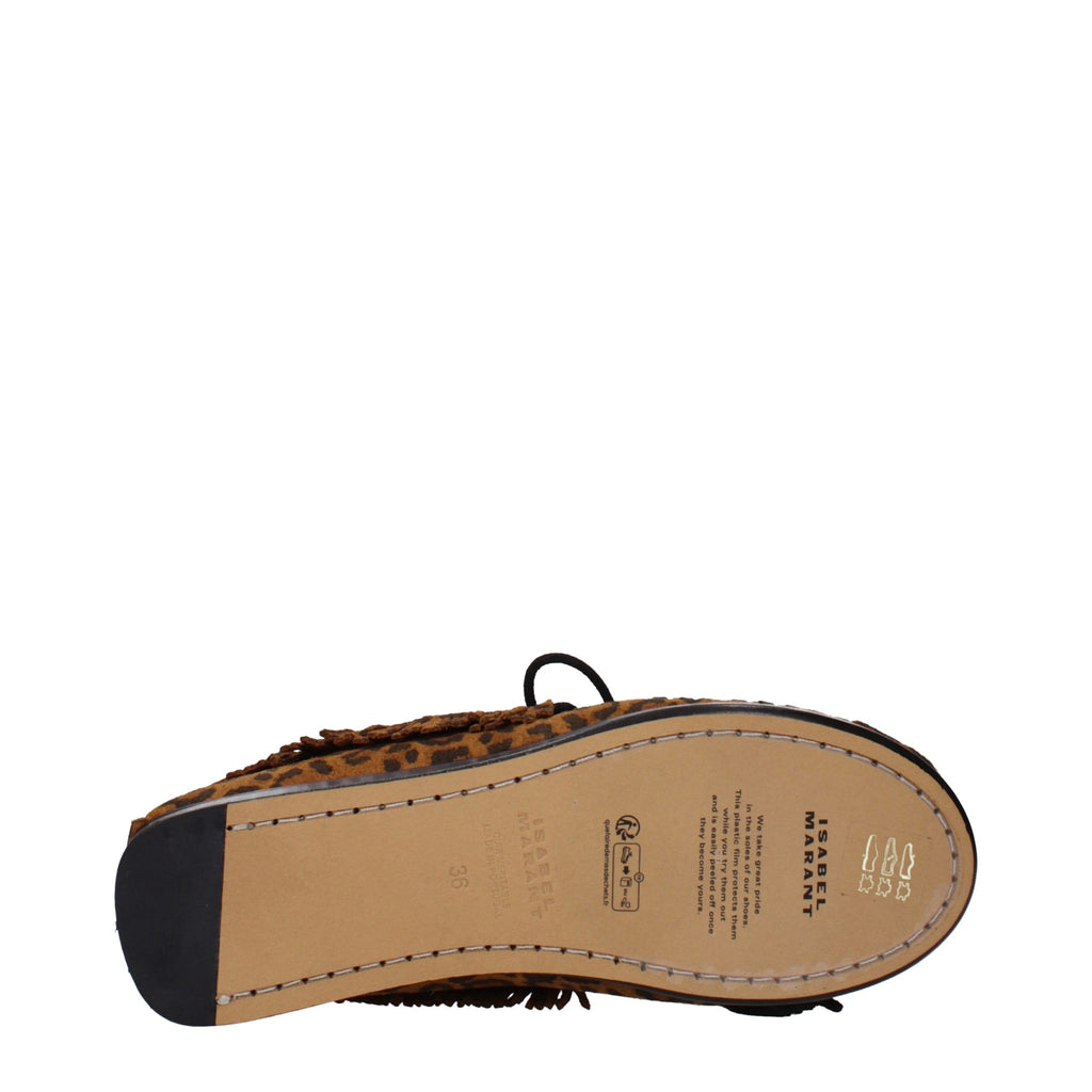 Isabel Marant Brown Leather Slip-On Loafers