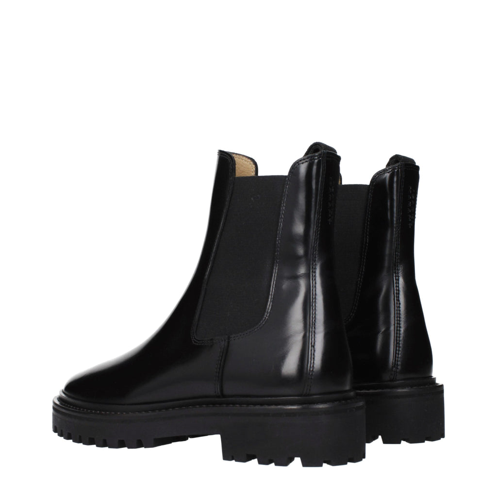 Isabel Marant Black Leather Ankle Boots