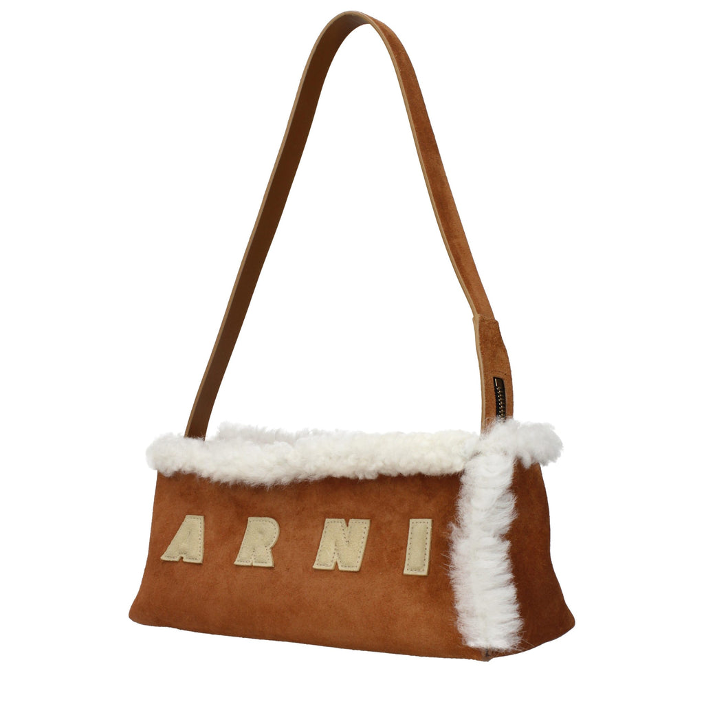 Marni Brown Leather Shoulder Bag