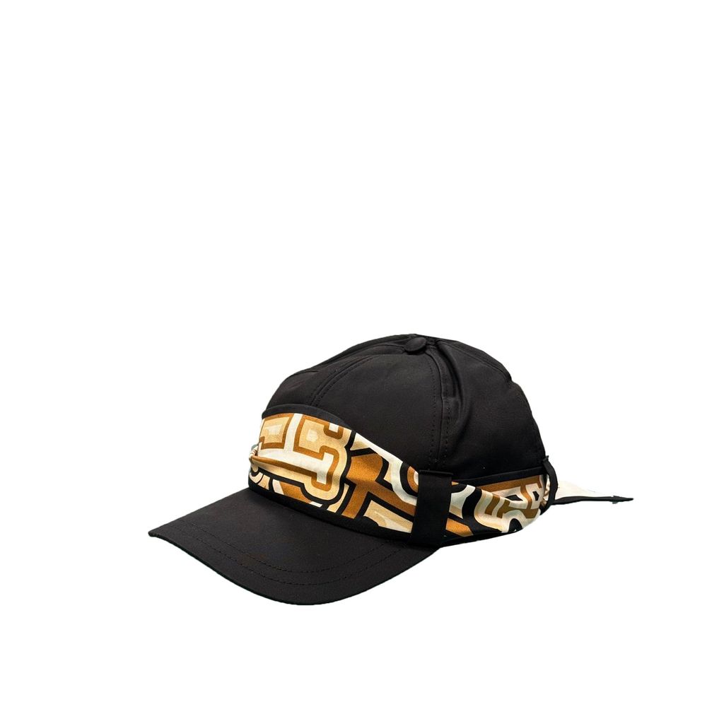 Herno Black Cotton Cap (Baseball Hat)