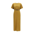 PINKO Brown Cotton Casual Dress