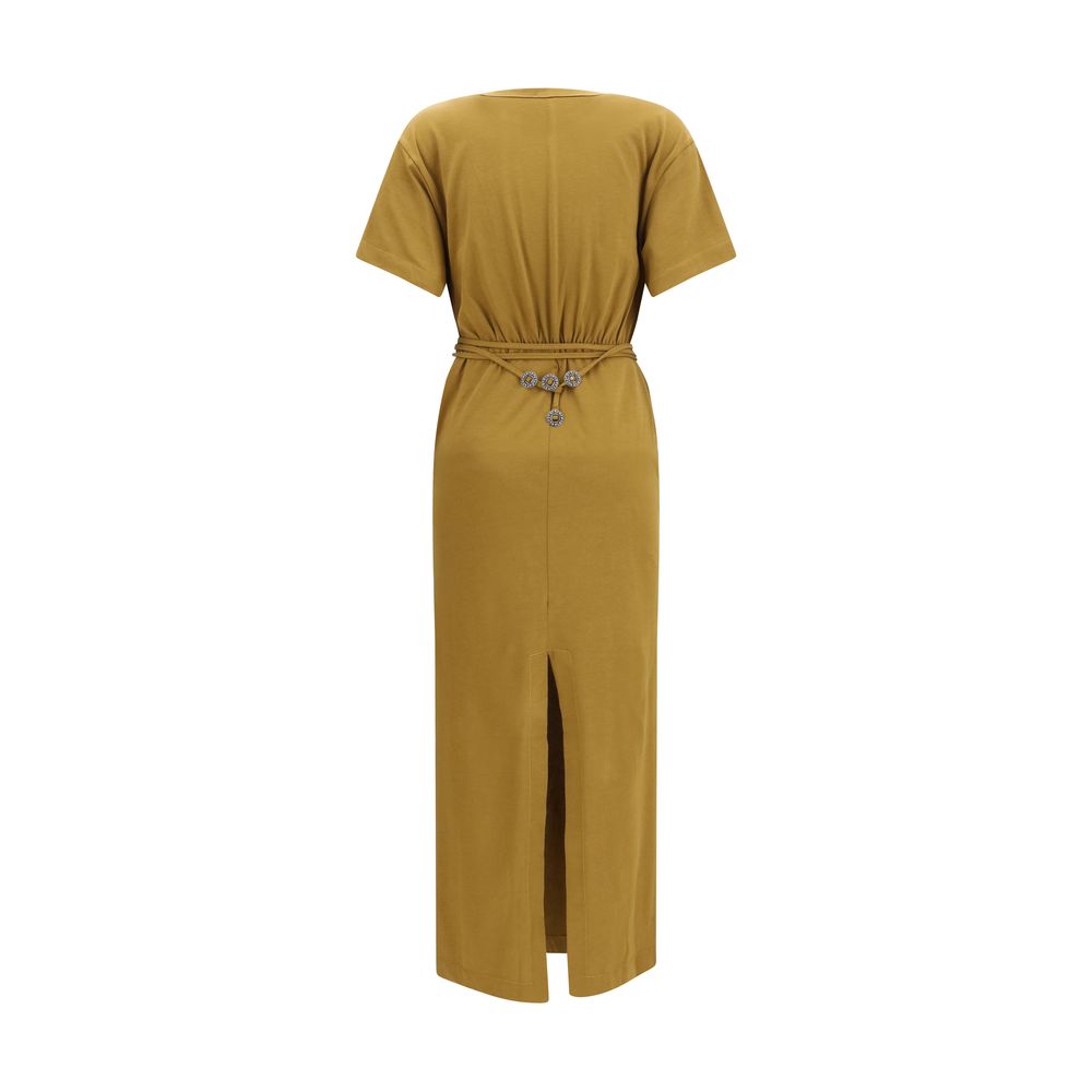 PINKO Brown Cotton Casual Dress