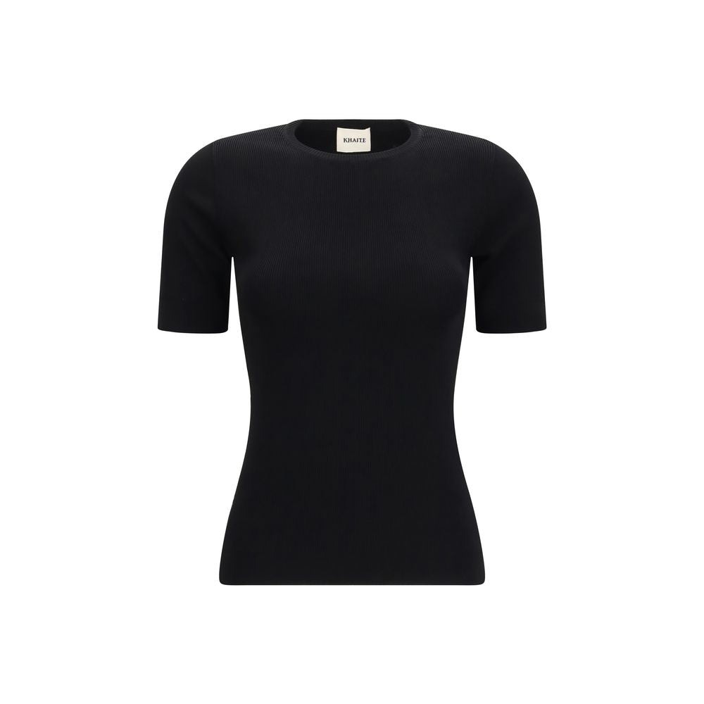 Khaite Black Viscose T-Shirt
