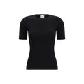 Khaite Black Viscose T-Shirt