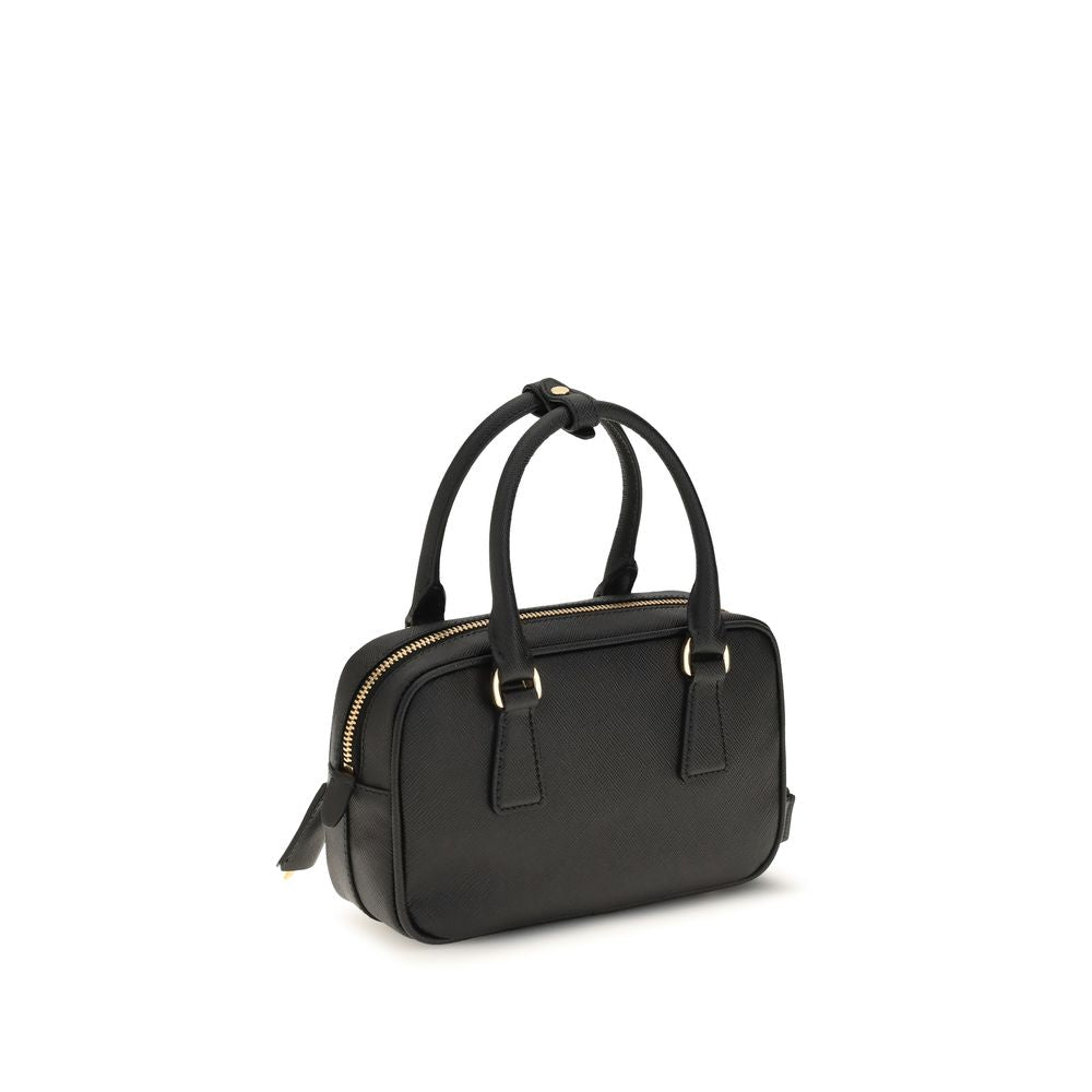 Prada Black Calf Leather Bos Taurus Handbag