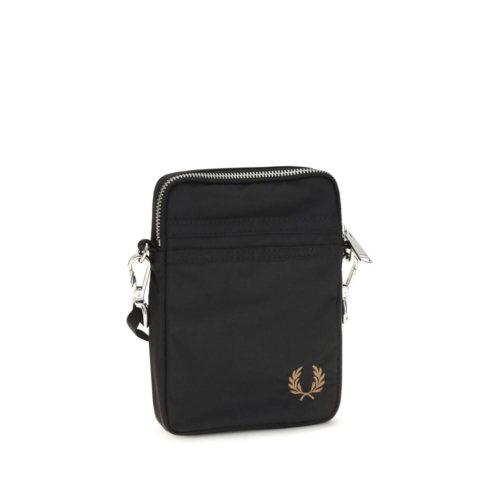 Fred Perry Black Nylon Shoulder Bag