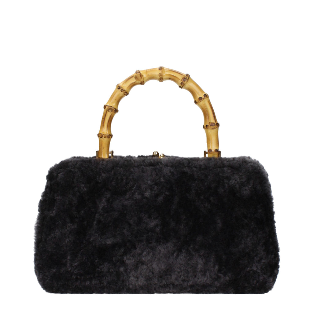 Jil Sander Black Fur Handbag