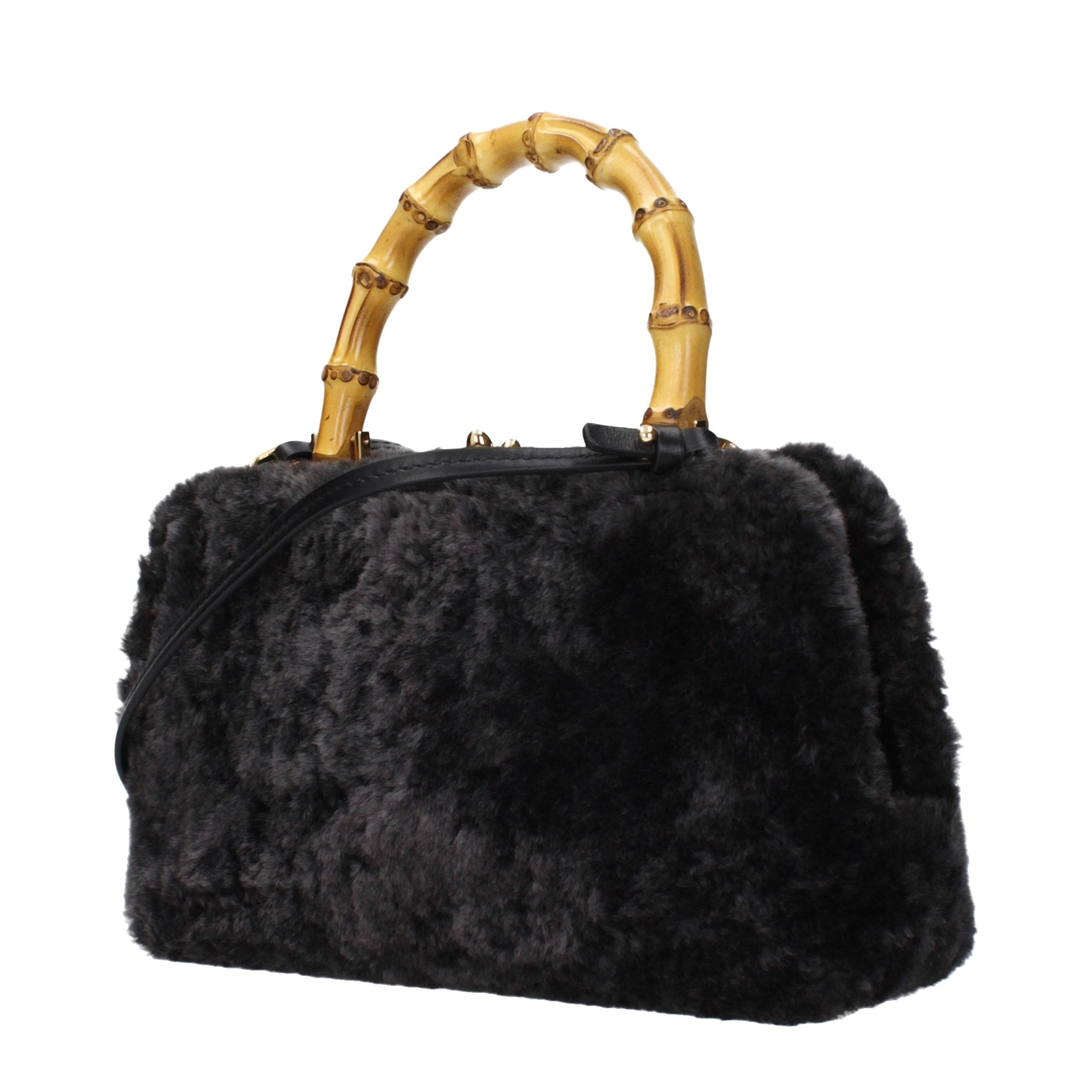 Jil Sander Black Fur Handbag